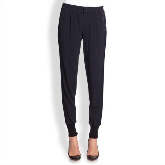 Vince Pants - Vince Silk Joggers Black Small